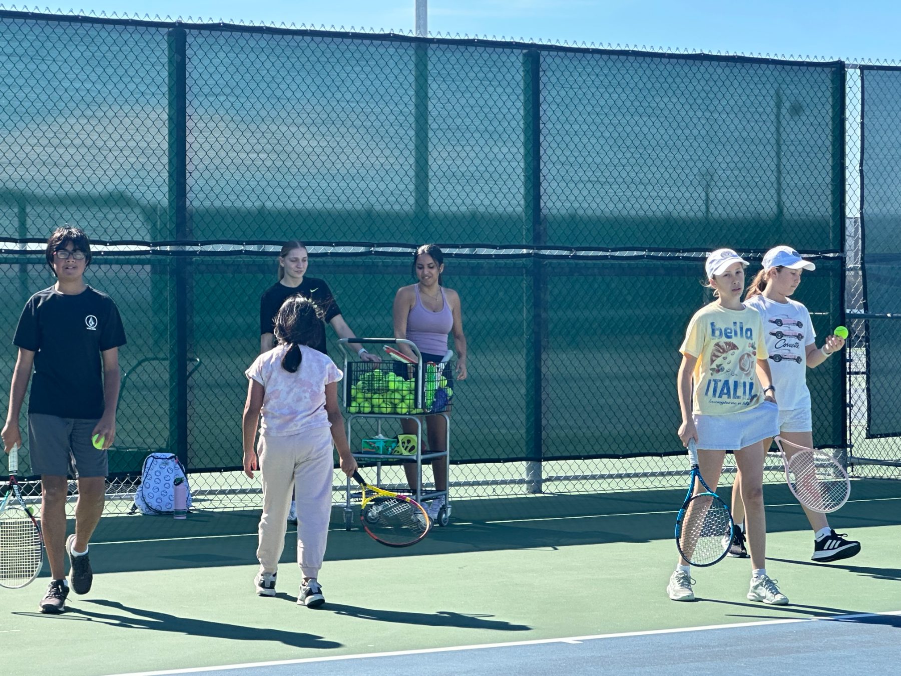 coaches running a clinic