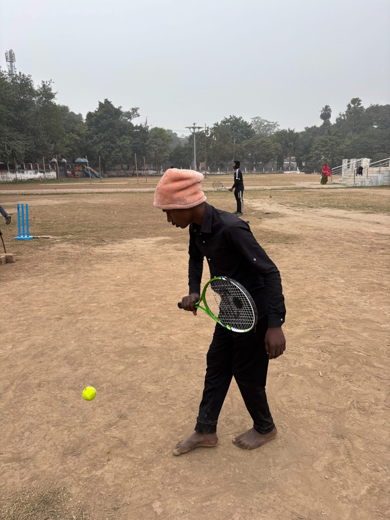player with racquet