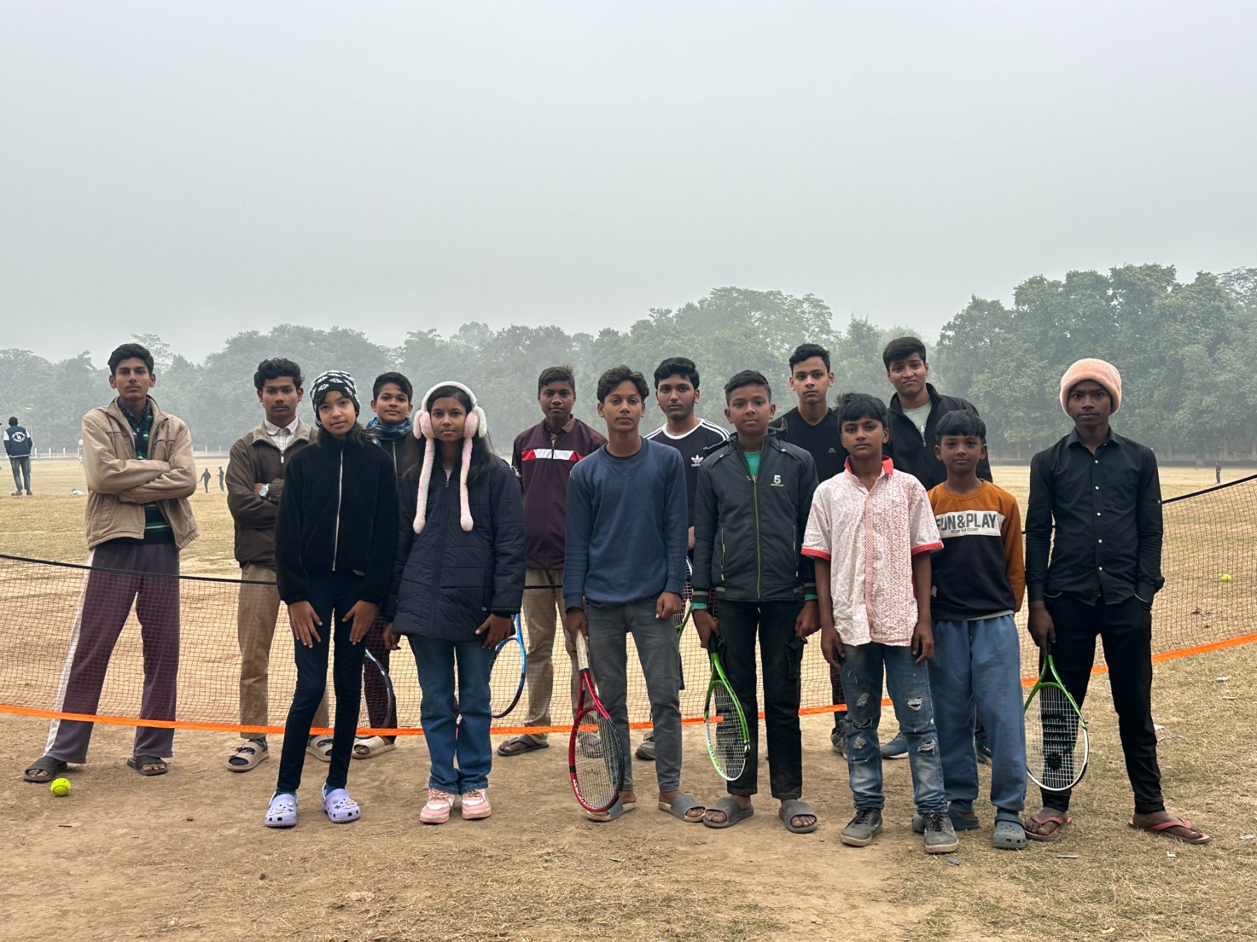 players before a match